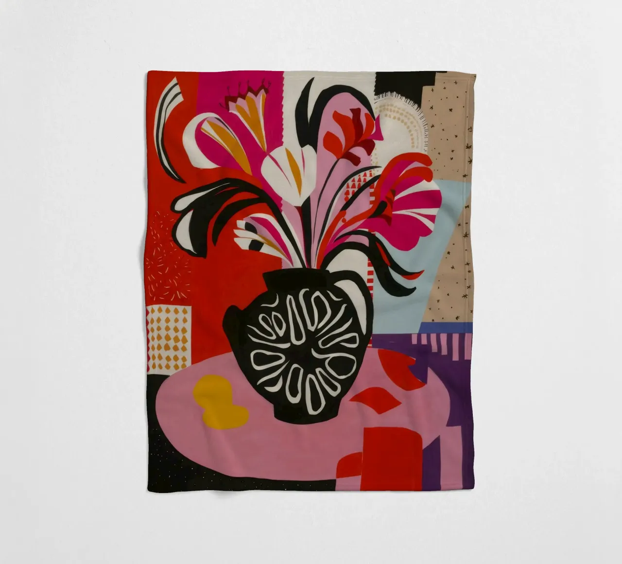 Abstracte bloei expressie fleecedeken van Fable Tempa