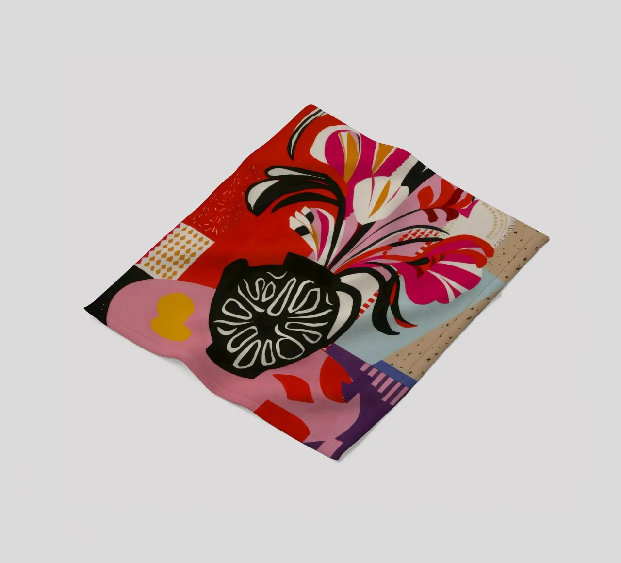 Abstracte bloei expressie fleecedeken van Fable Tempa