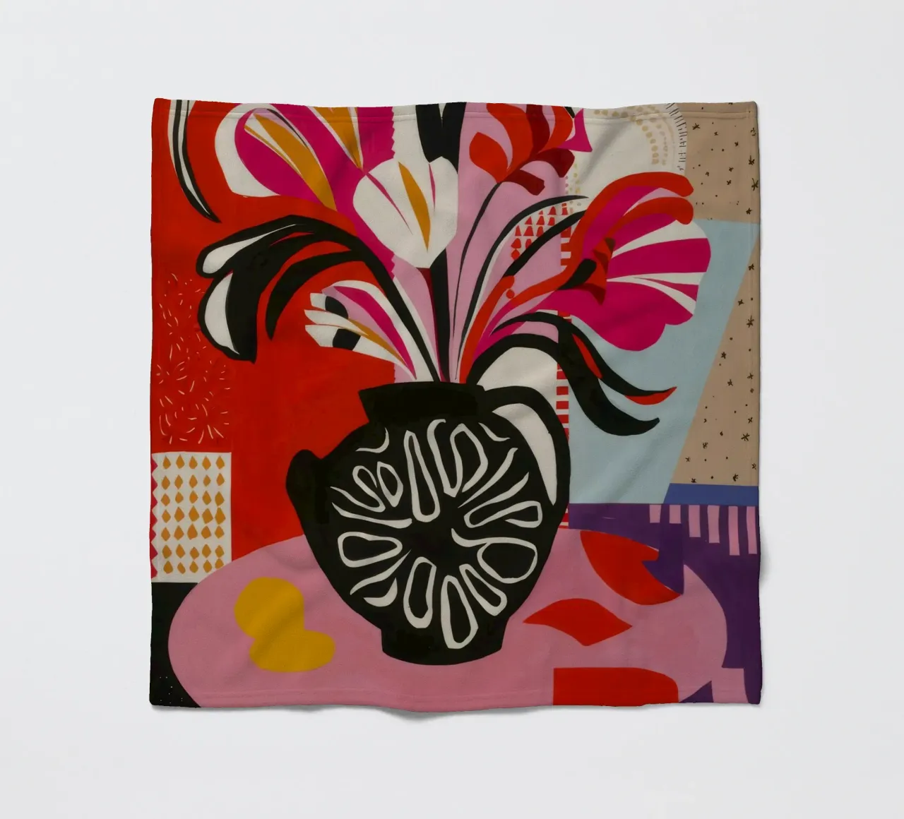 Abstracte bloei expressie fleecedeken van Fable Tempa