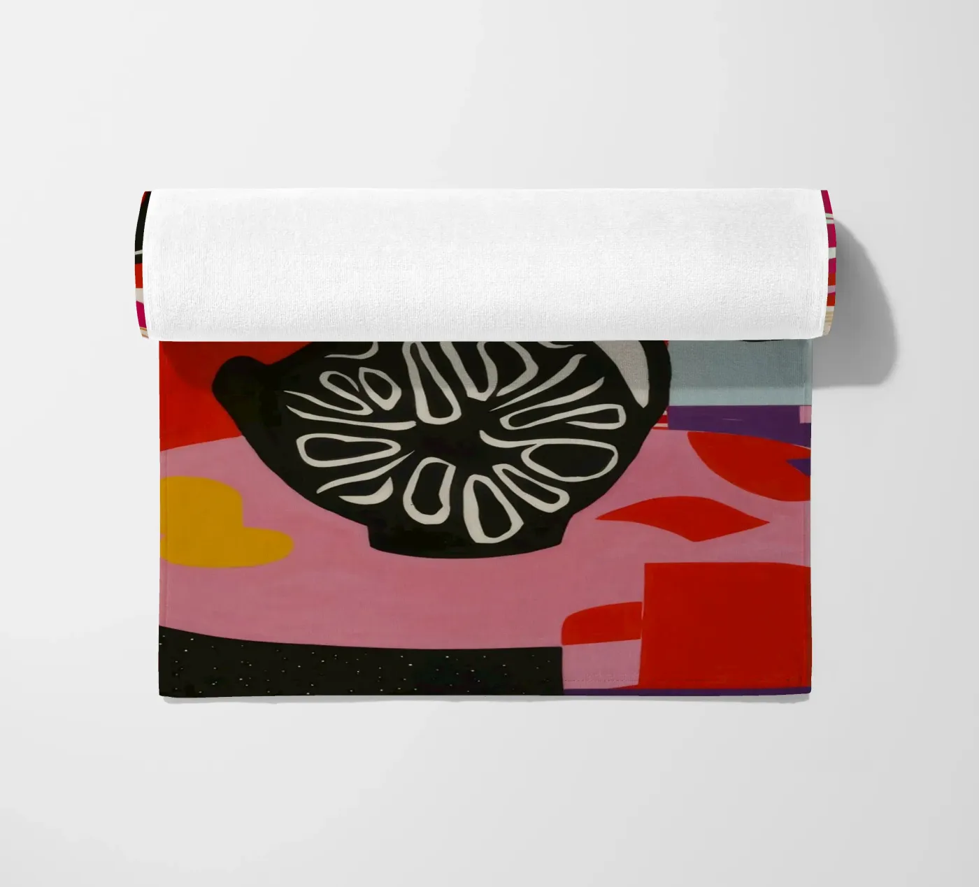 Abstracte bloei expressie strandhanddoek van Fable Tempa