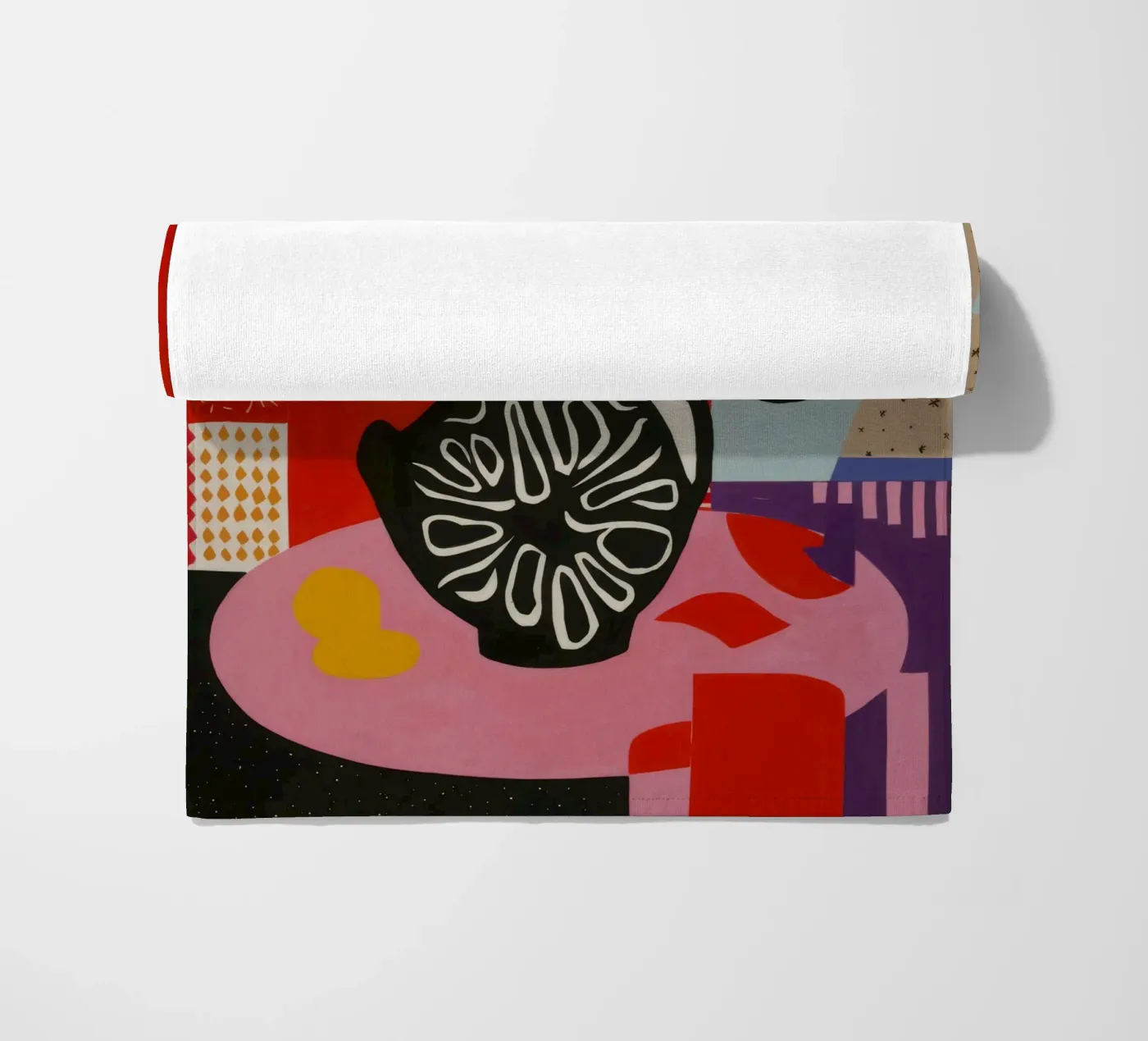 Abstracte bloei expressie strandhanddoek van Fable Tempa