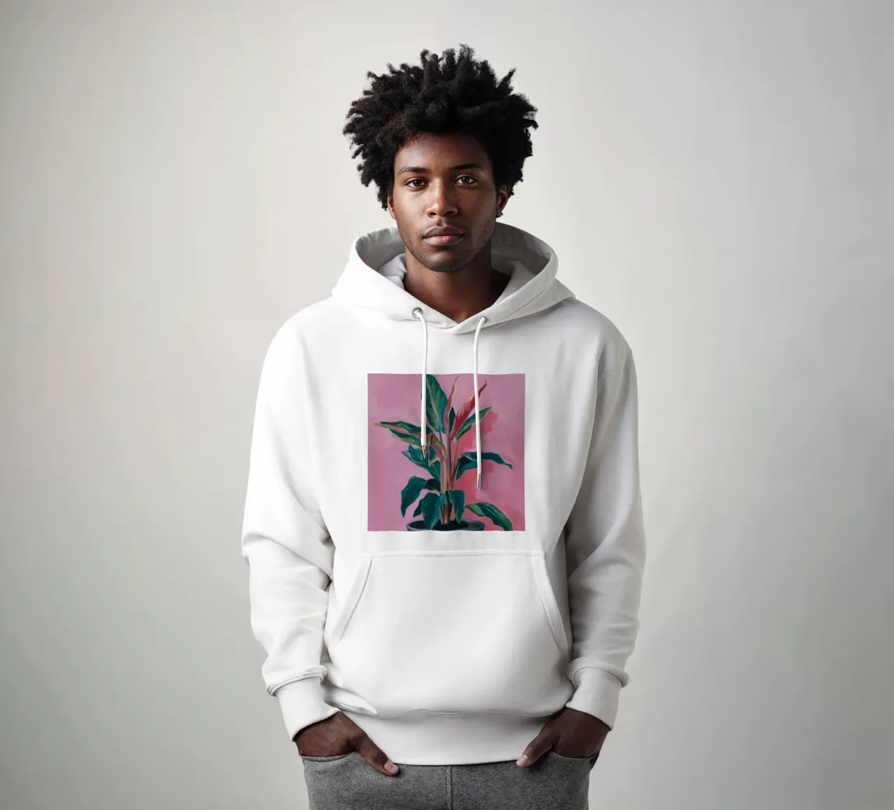 Pianta di calathea lussureggiante felpa con cappuccio da Pan Denim