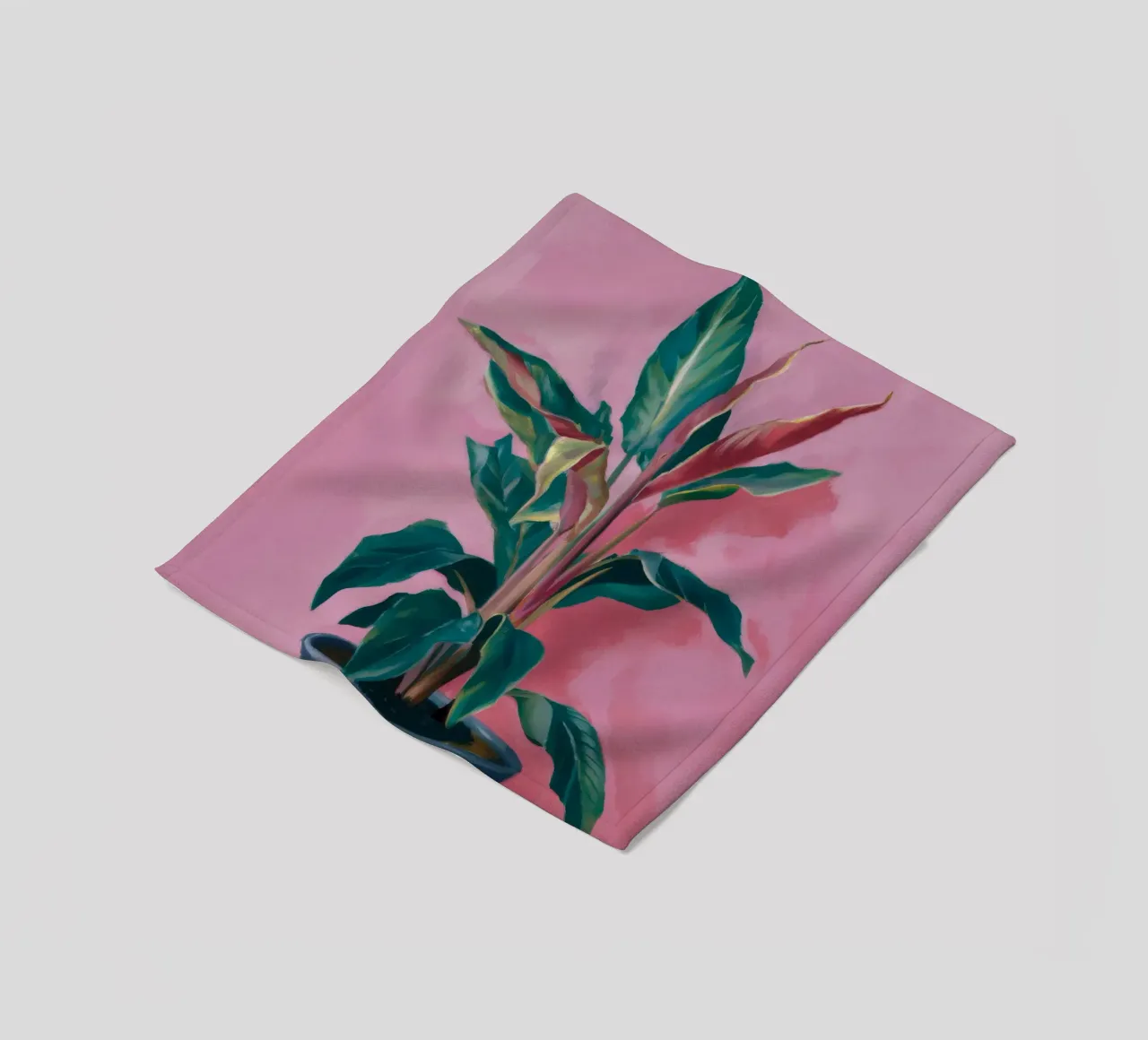 Pianta di calathea lussureggiante coperta in pile da Pan Denim