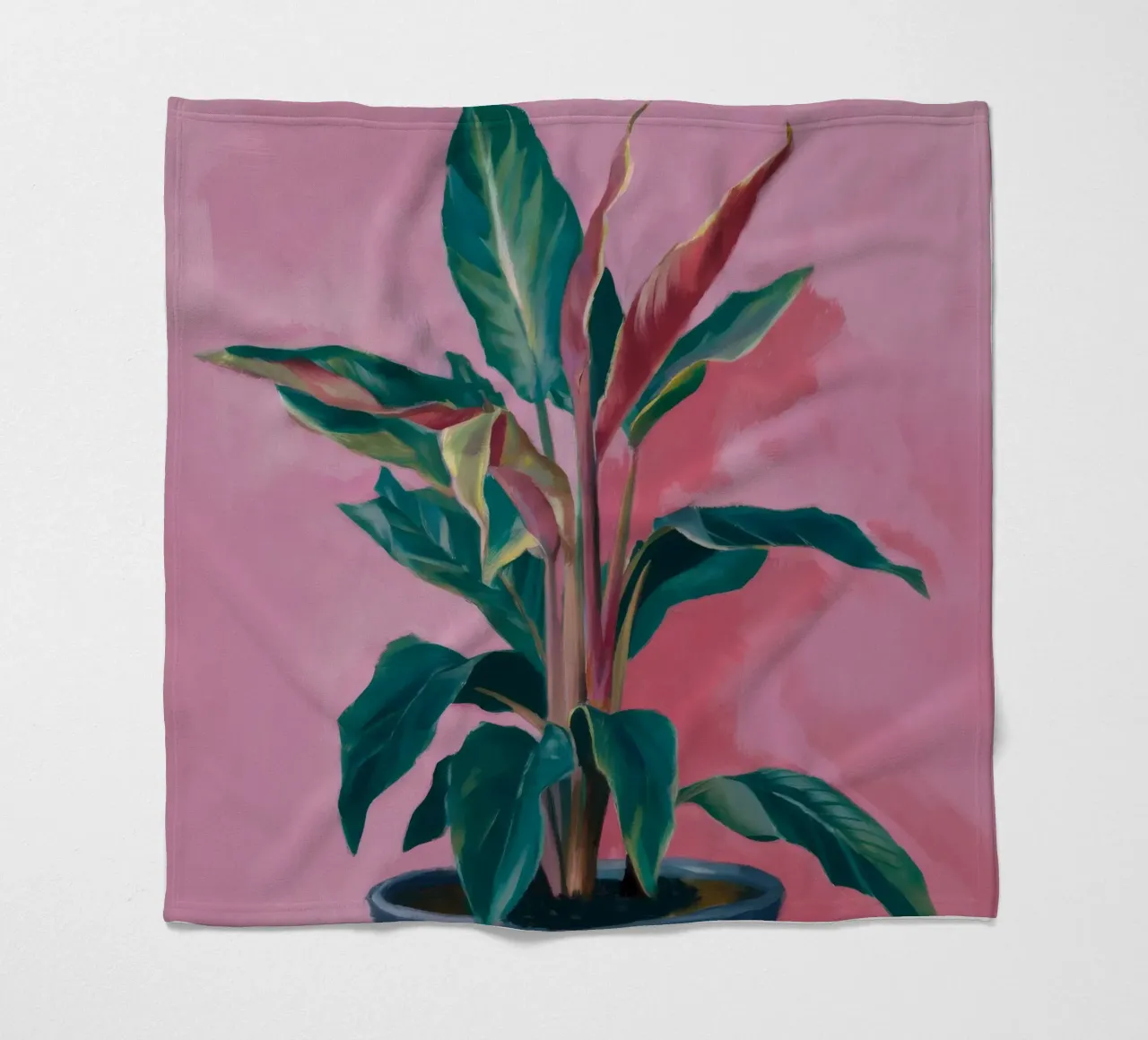 Pianta di calathea lussureggiante coperta in pile da Pan Denim