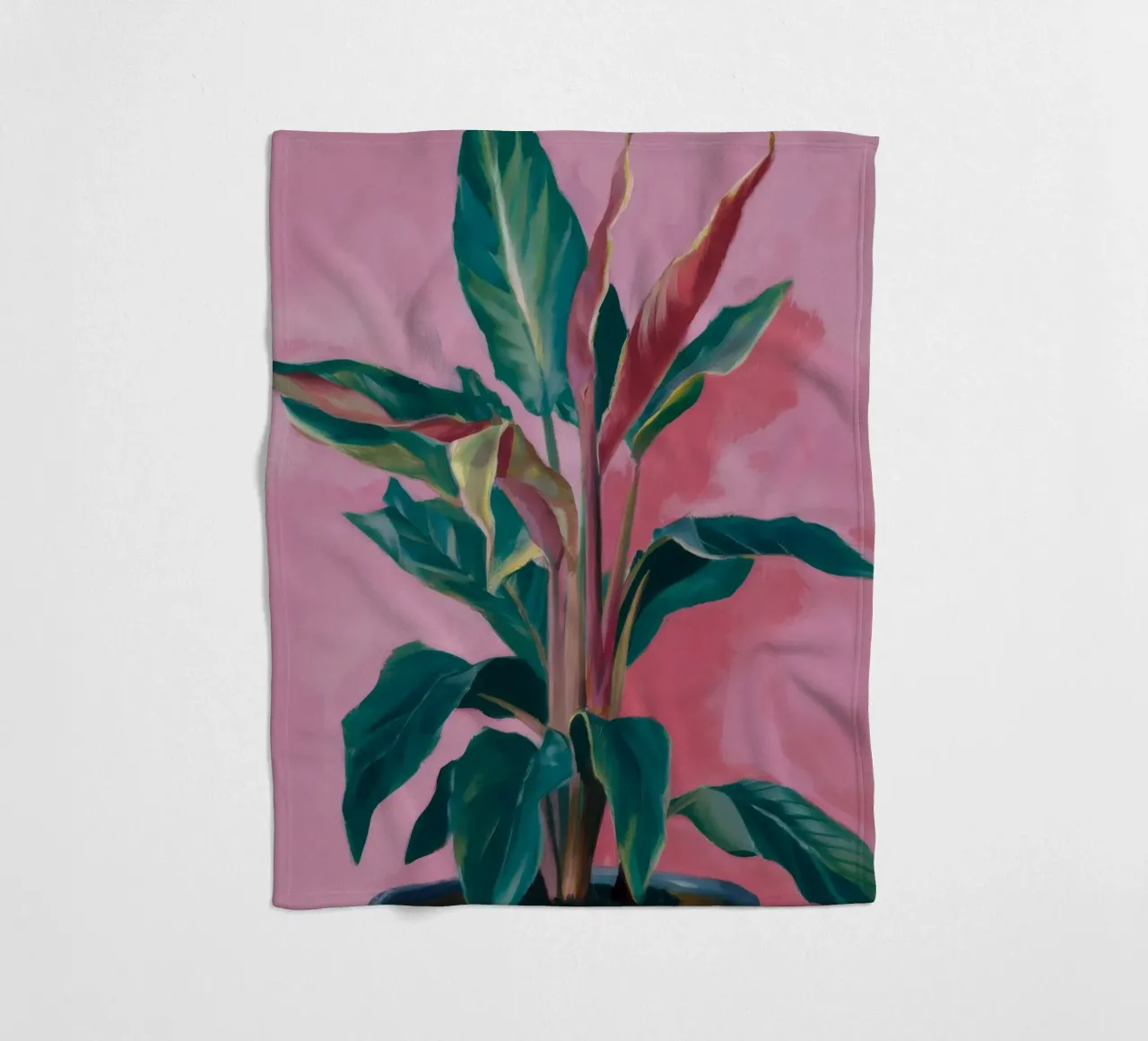 Pianta di calathea lussureggiante coperta in pile da Pan Denim