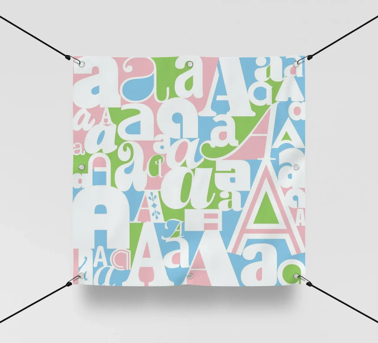 Alphabetti telo in pvc da Catherine Aguilar
