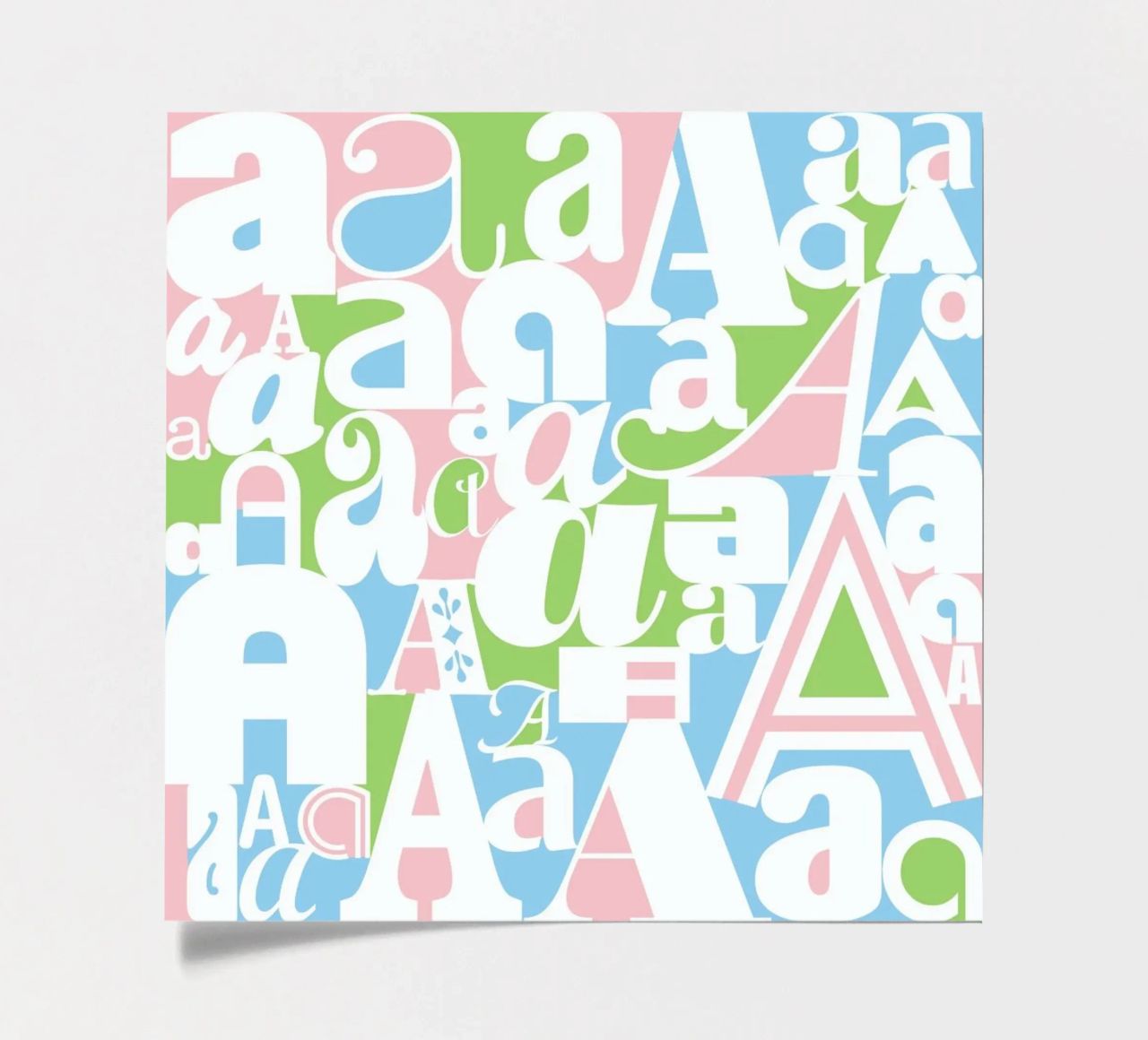 Alphabetti sticker sheet by Catherine Aguilar