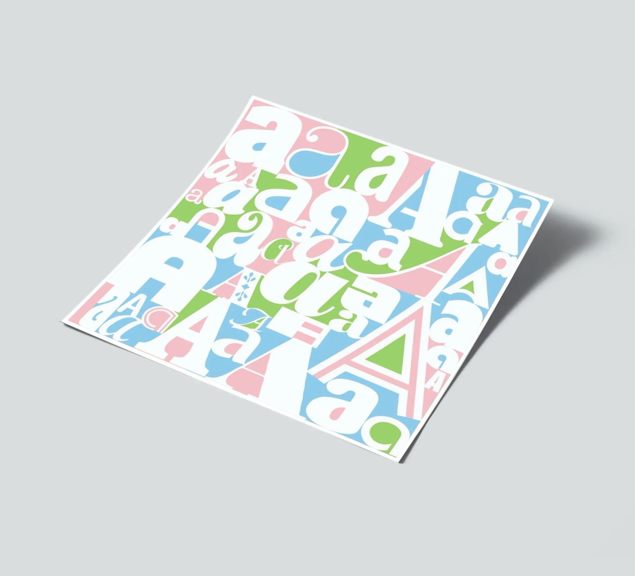Alphabetti sticker sheet by Catherine Aguilar