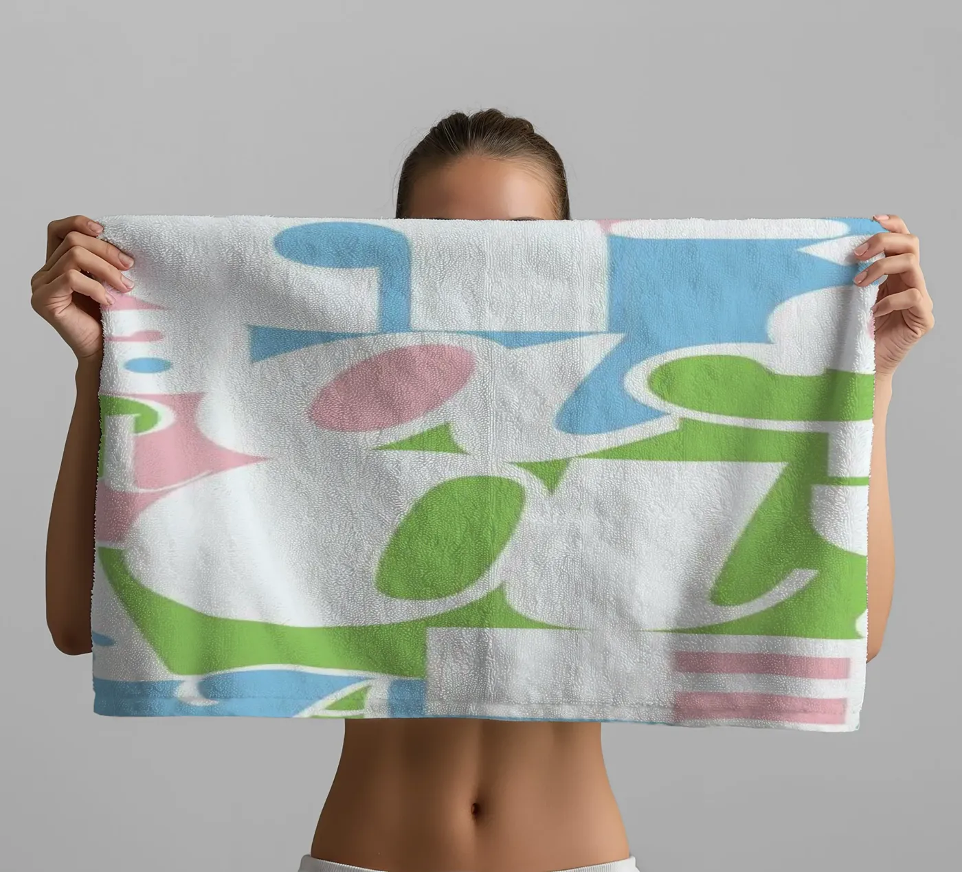Alphabetti towel by Catherine Aguilar