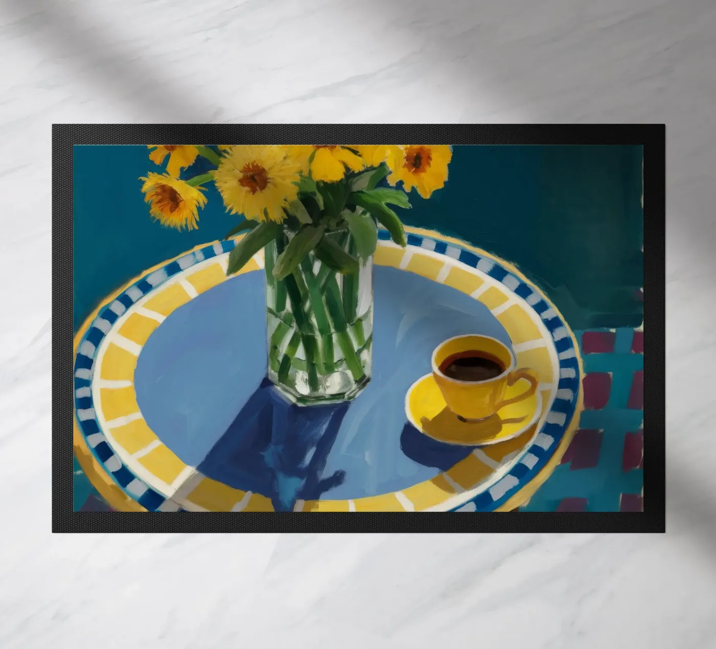 Sunflower Table Solitude doormat by Fable Tempa