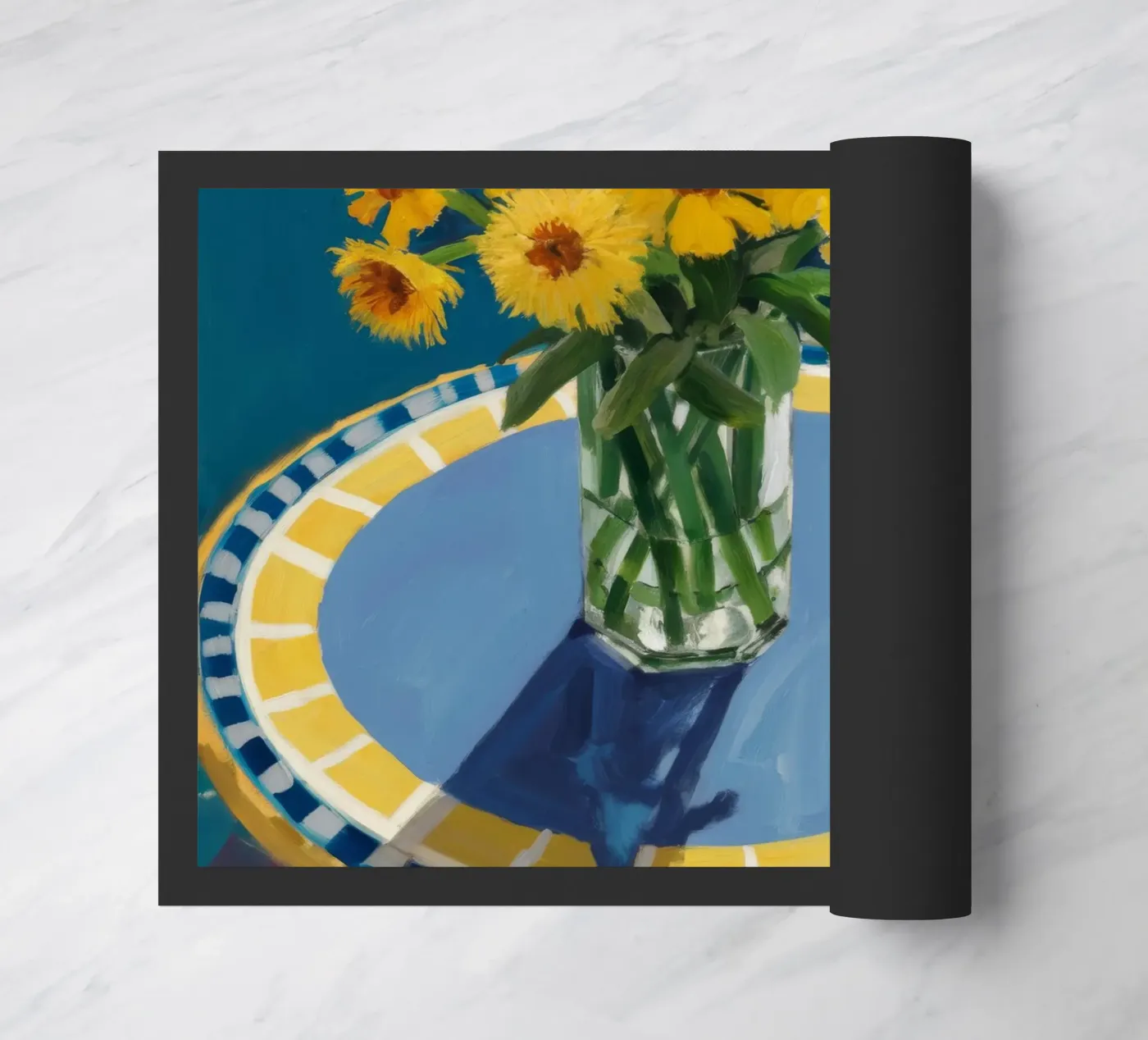 Sunflower Table Solitude doormat by Fable Tempa