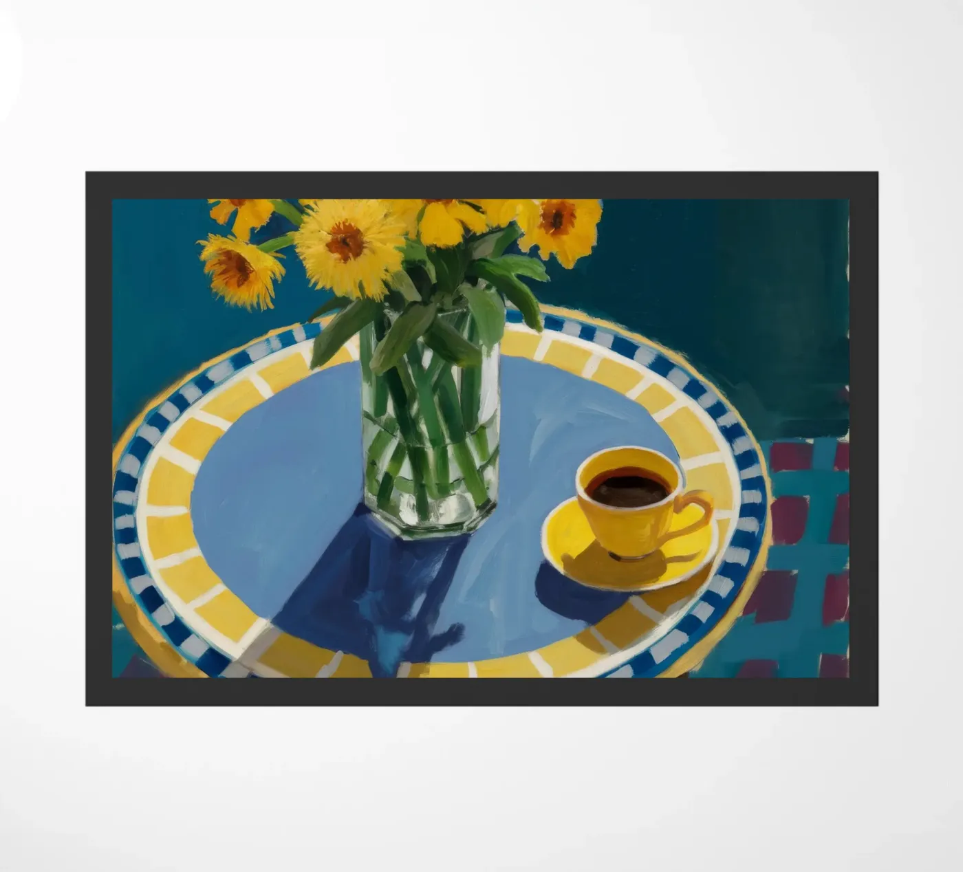 Sunflower Table Solitude doormat by Fable Tempa