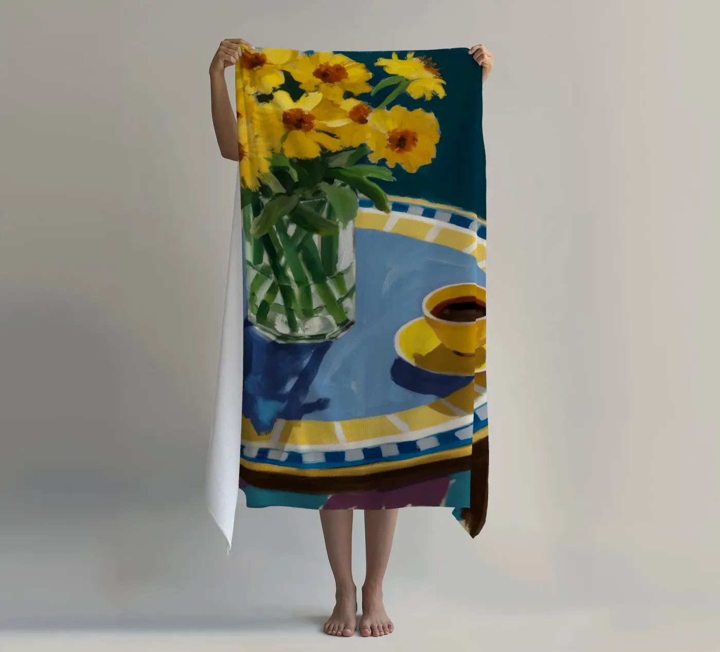Tavolo Girasole Solitudine telo mare da Fable Tempa