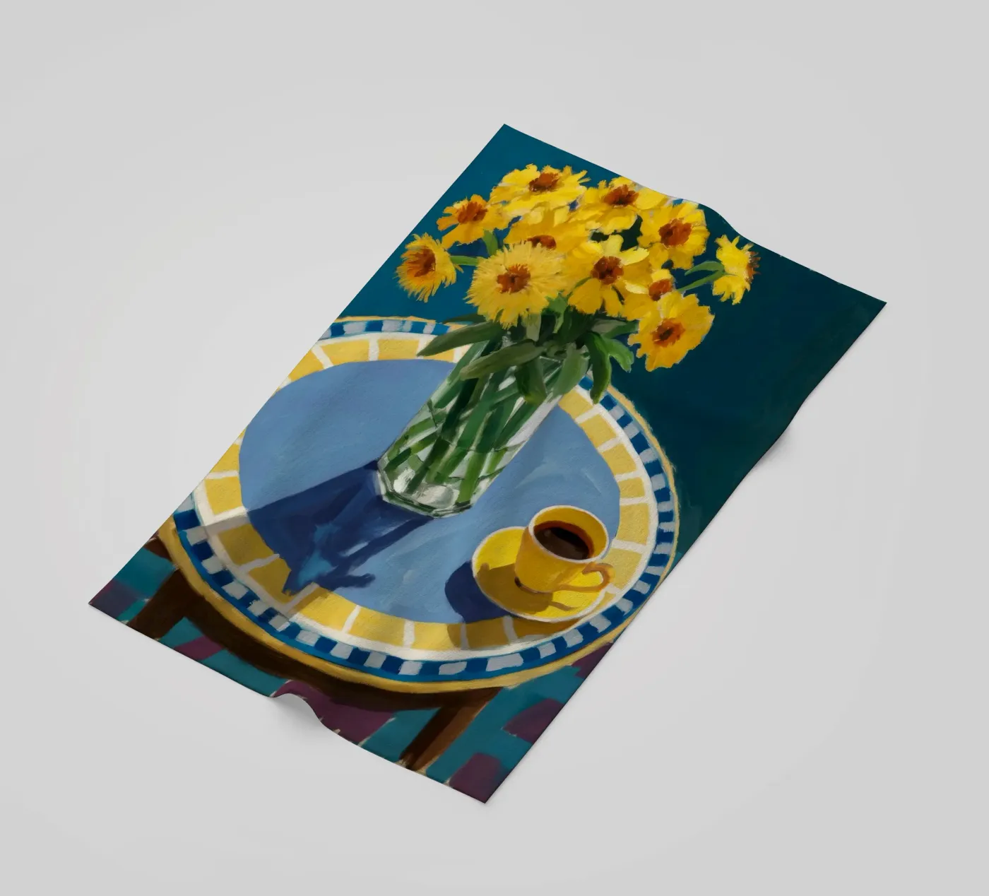 Tavolo Girasole Solitudine telo mare da Fable Tempa