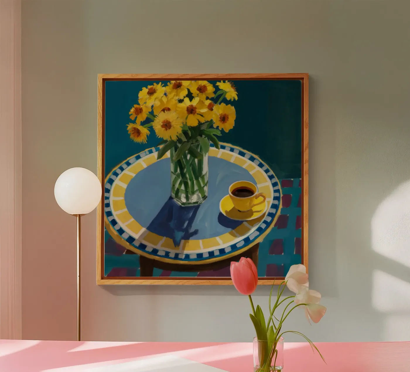 Sunflower Table Solitude acrylic glass by Fable Tempa