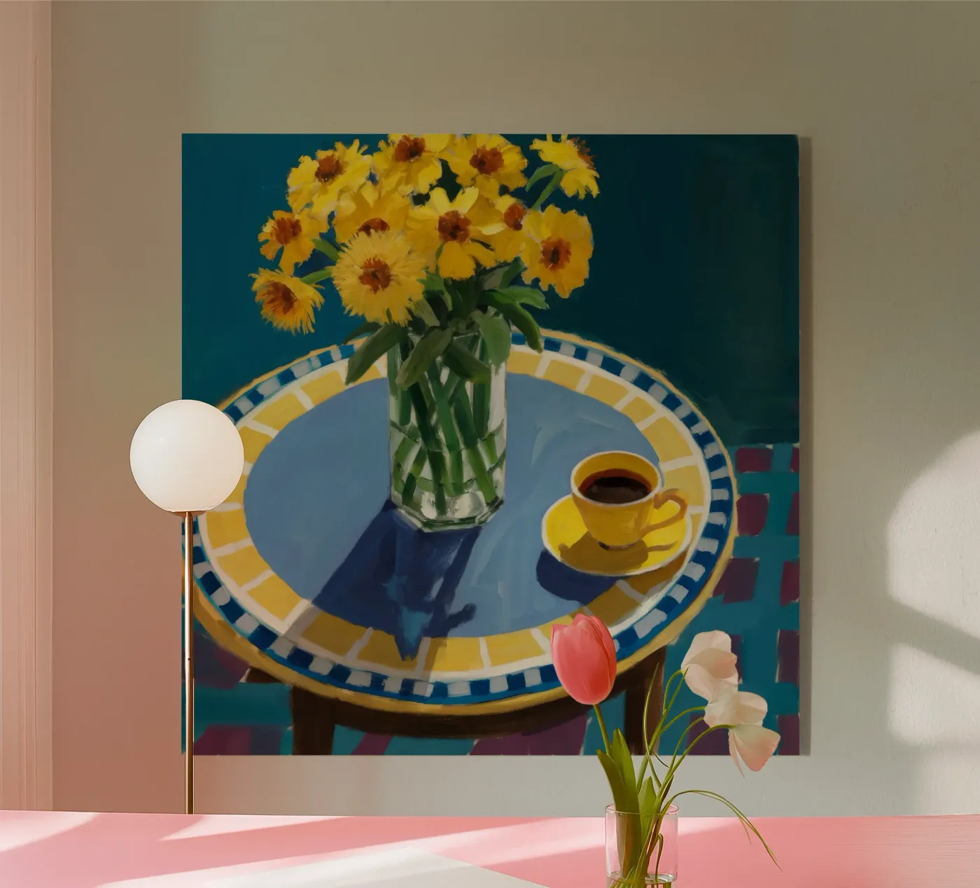 Sunflower Table Solitude plexiglass da Fable Tempa