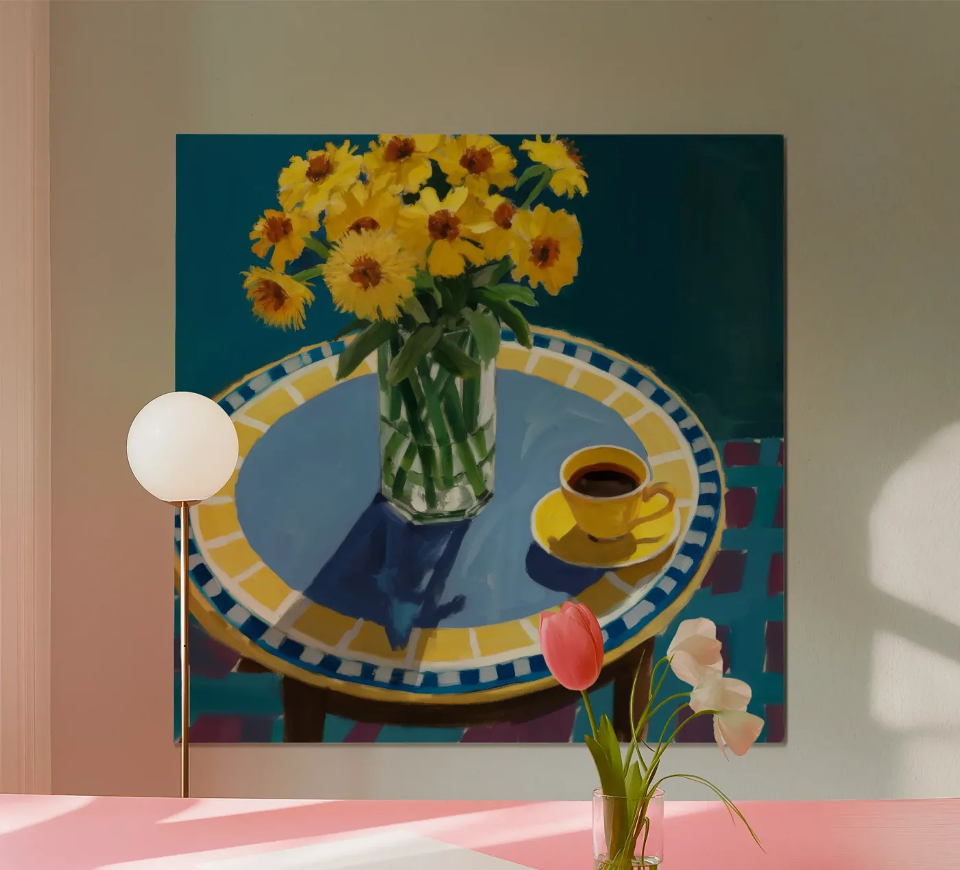 Sunflower Table Solitude poster by Fable Tempa