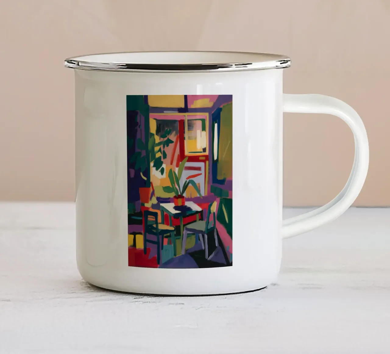 Caos astratto da pranzo tazza in smalto da Haven Fantasy