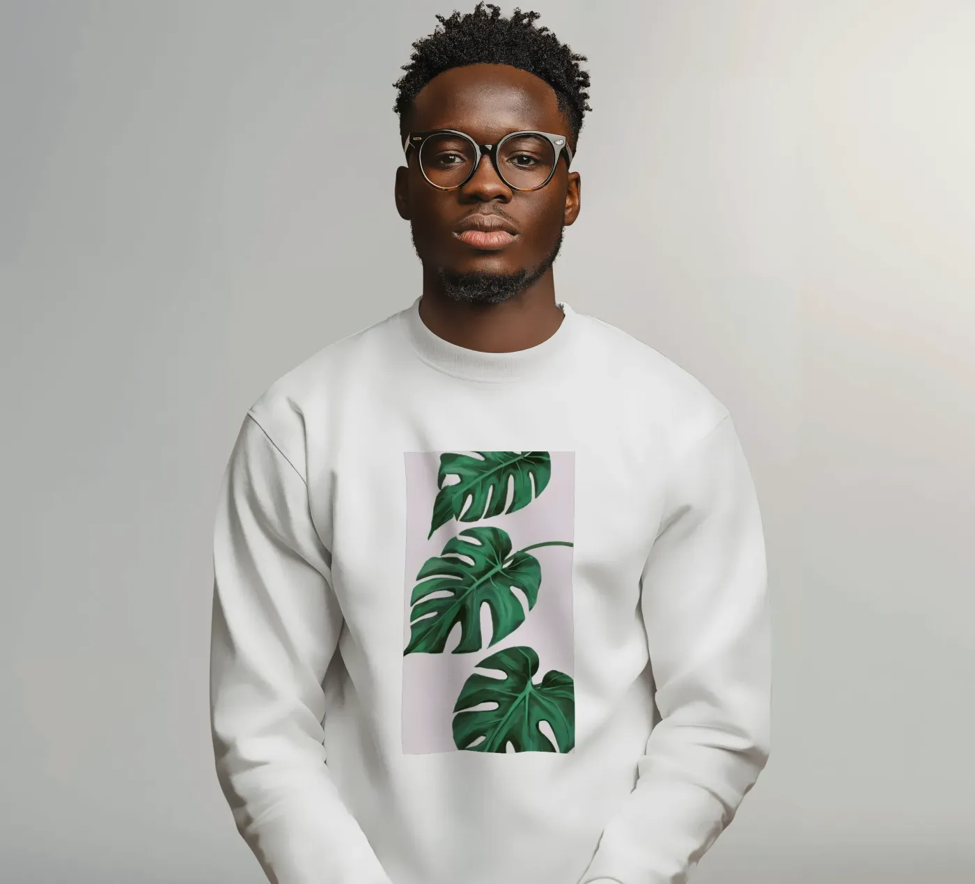 Studio sulle foglie di Monstera felpa da Pan Denim