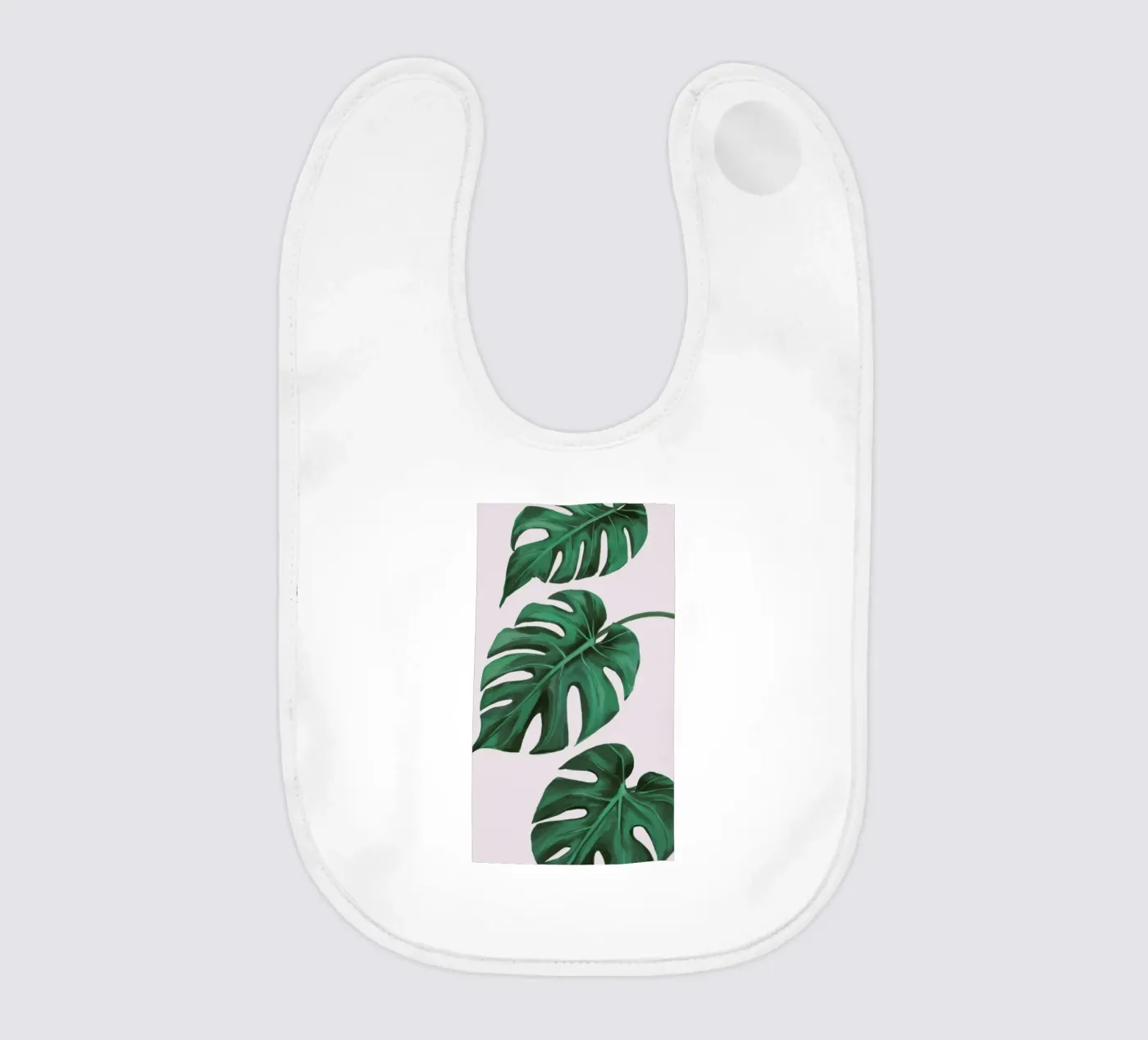 Studio sulle foglie di Monstera bavaglino da Pan Denim