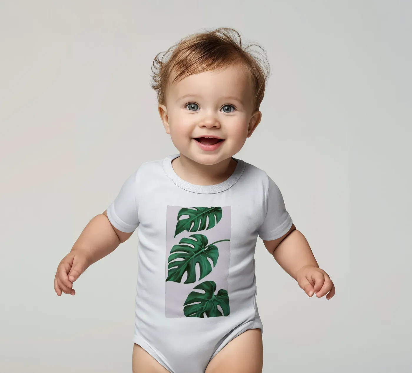 Étude sur les feuilles de monstera body bébé de Pan Denim