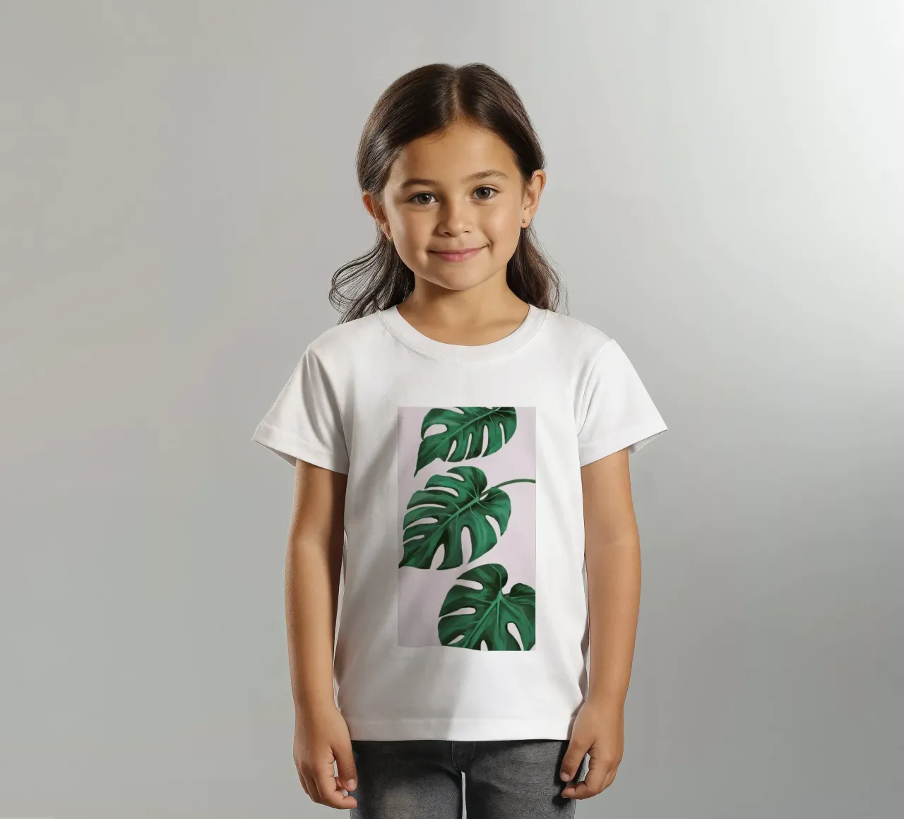 Studio sulle foglie di Monstera t-shirt bambini da Pan Denim