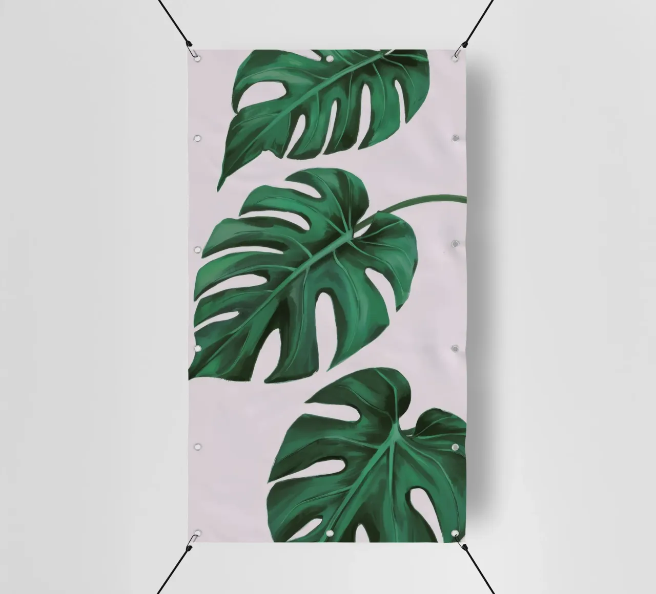 Studio sulle foglie di Monstera telo in pvc da Pan Denim