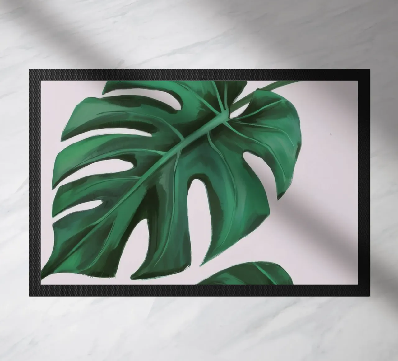 Monstera Leaf Study doormat by Pan Denim