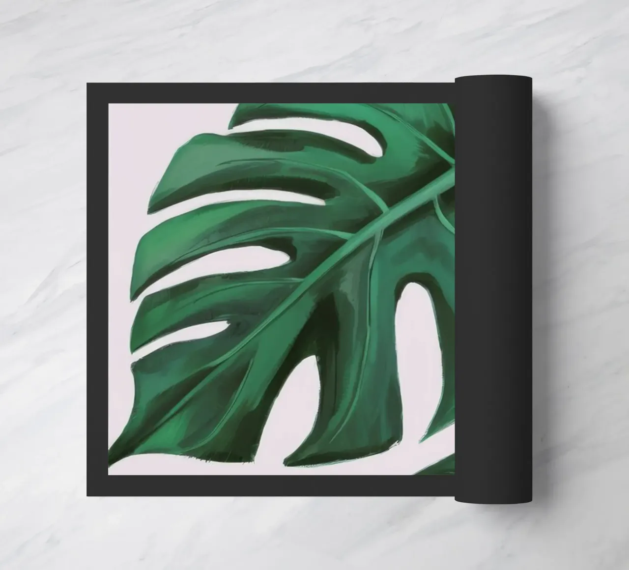 Monstera Leaf Study doormat by Pan Denim