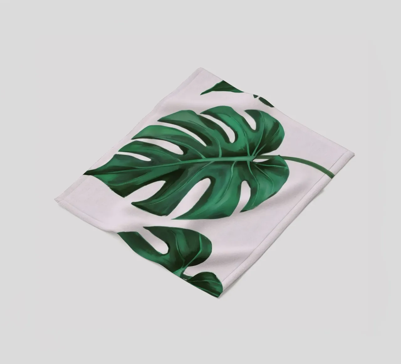 Monstera-Blatt-Studie Fleecedecke von Pan Denim