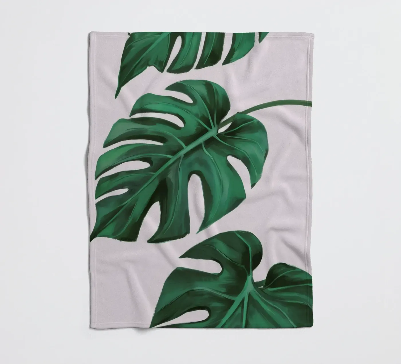 Monstera Leaf Study Fleecedecke von Pan Denim