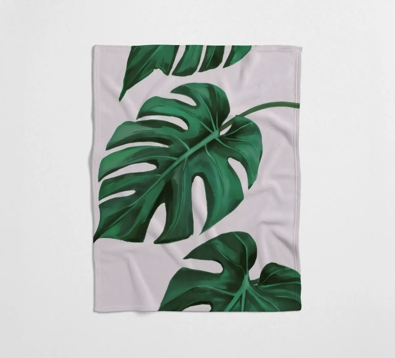 Monstera-Blatt-Studie Fleecedecke von Pan Denim