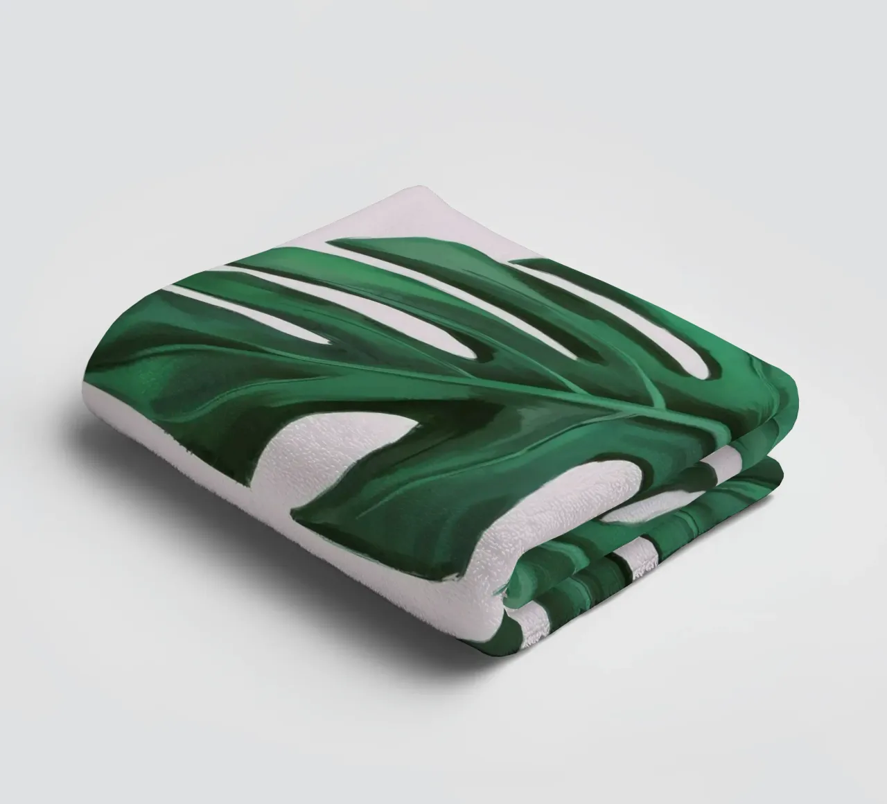 Monstera Leaf Study towel by Pan Denim