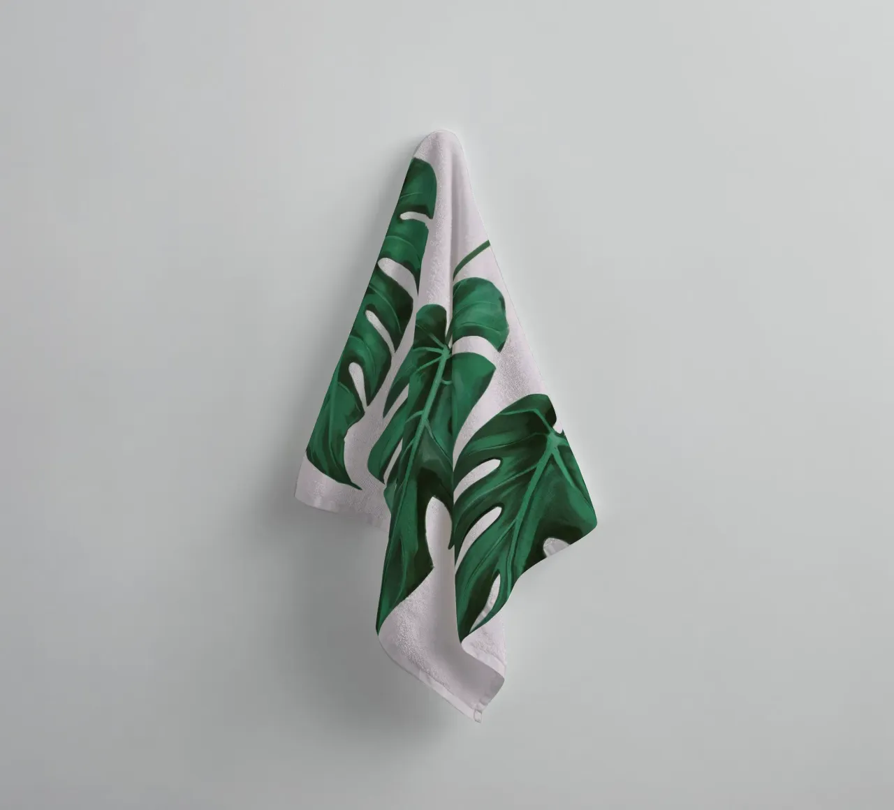 Monstera Leaf Study towel by Pan Denim