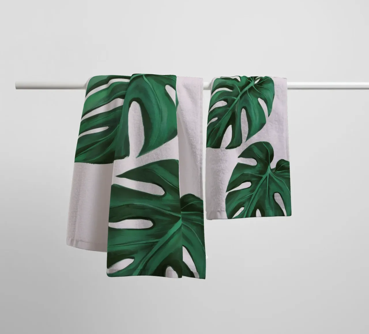 Monstera Leaf Study towel by Pan Denim