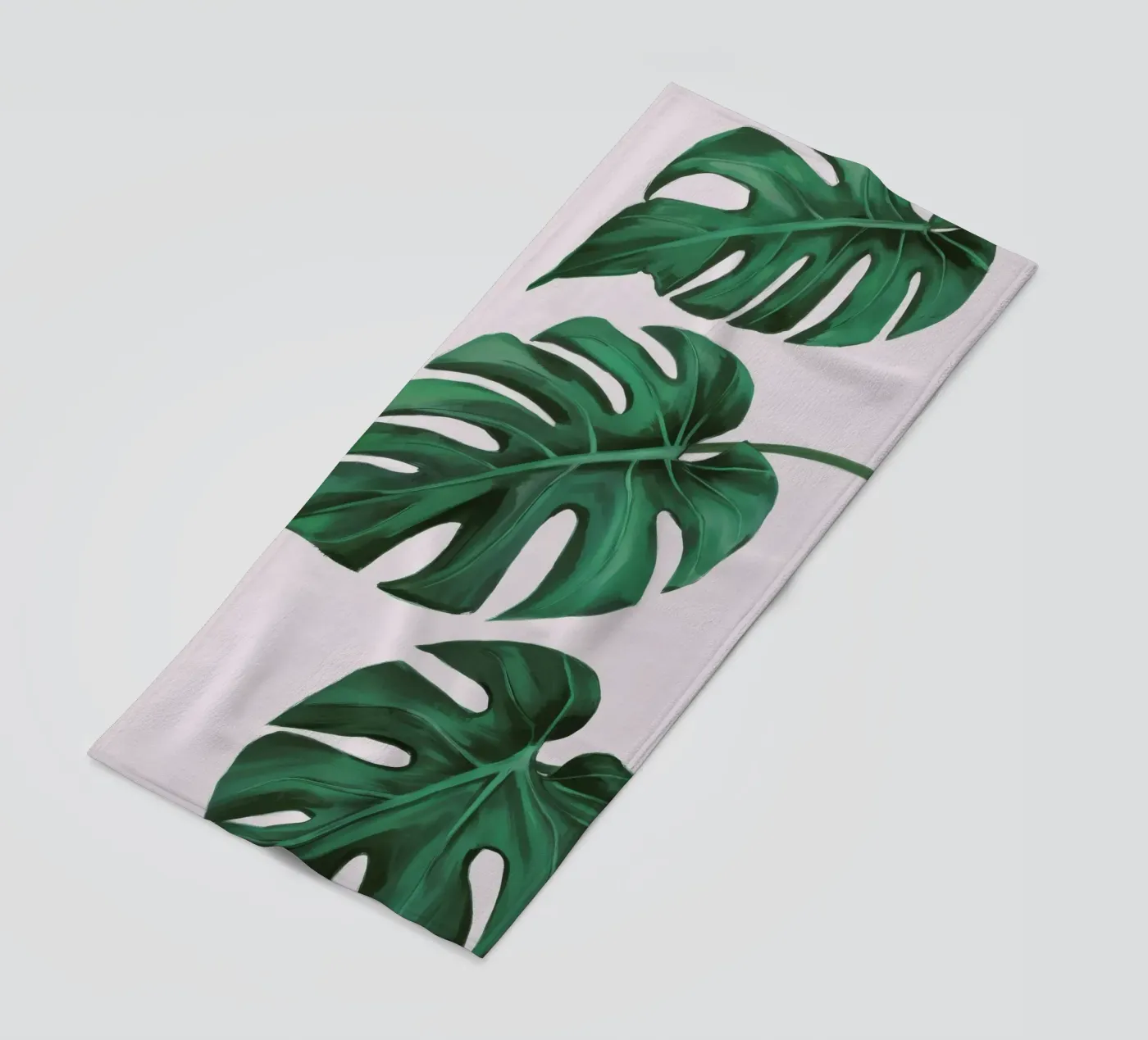 Studio sulle foglie di Monstera telo mare da Pan Denim