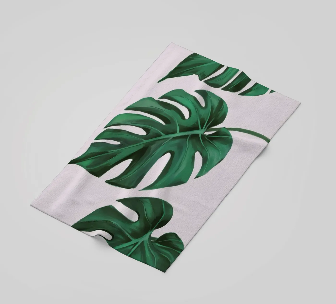 Studio sulle foglie di Monstera telo mare da Pan Denim