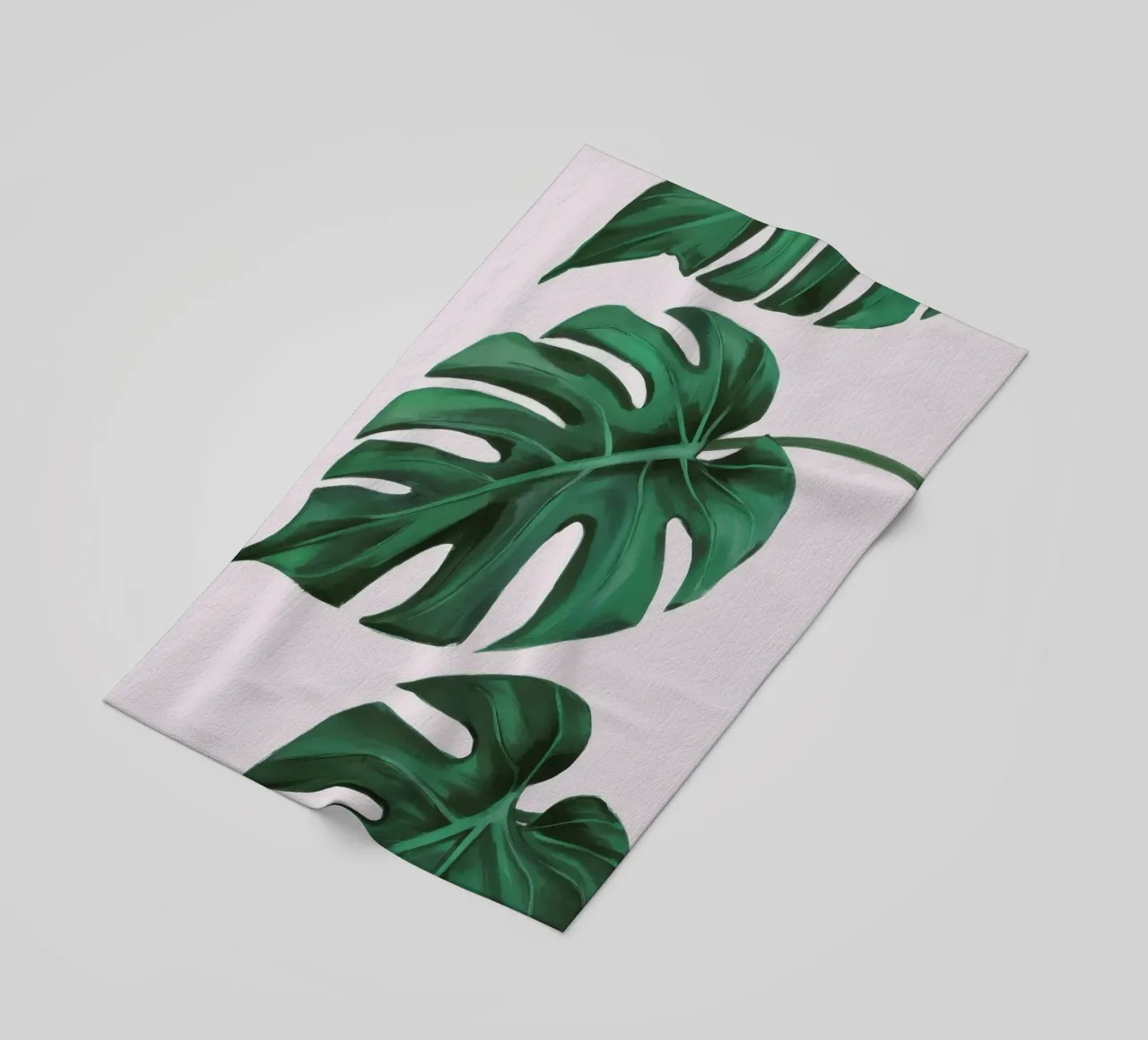 Studio sulle foglie di Monstera telo mare da Pan Denim