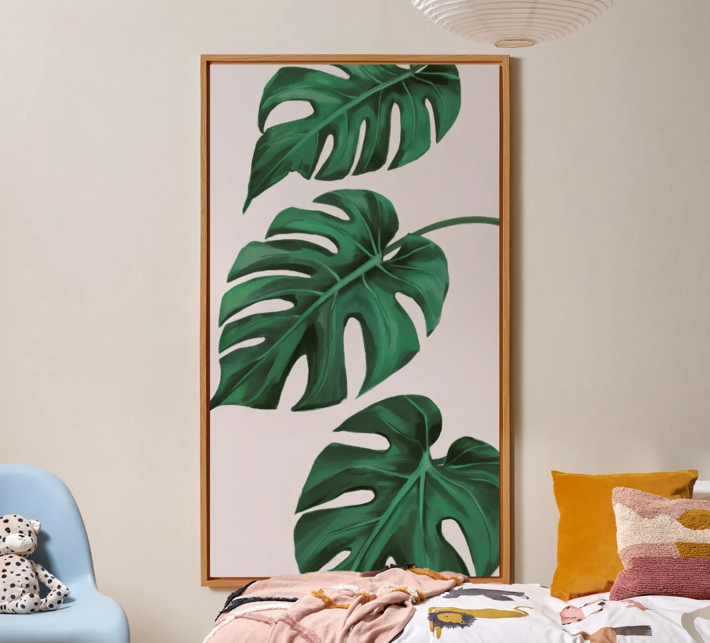 Studio sulle foglie di Monstera pannello forex da Pan Denim