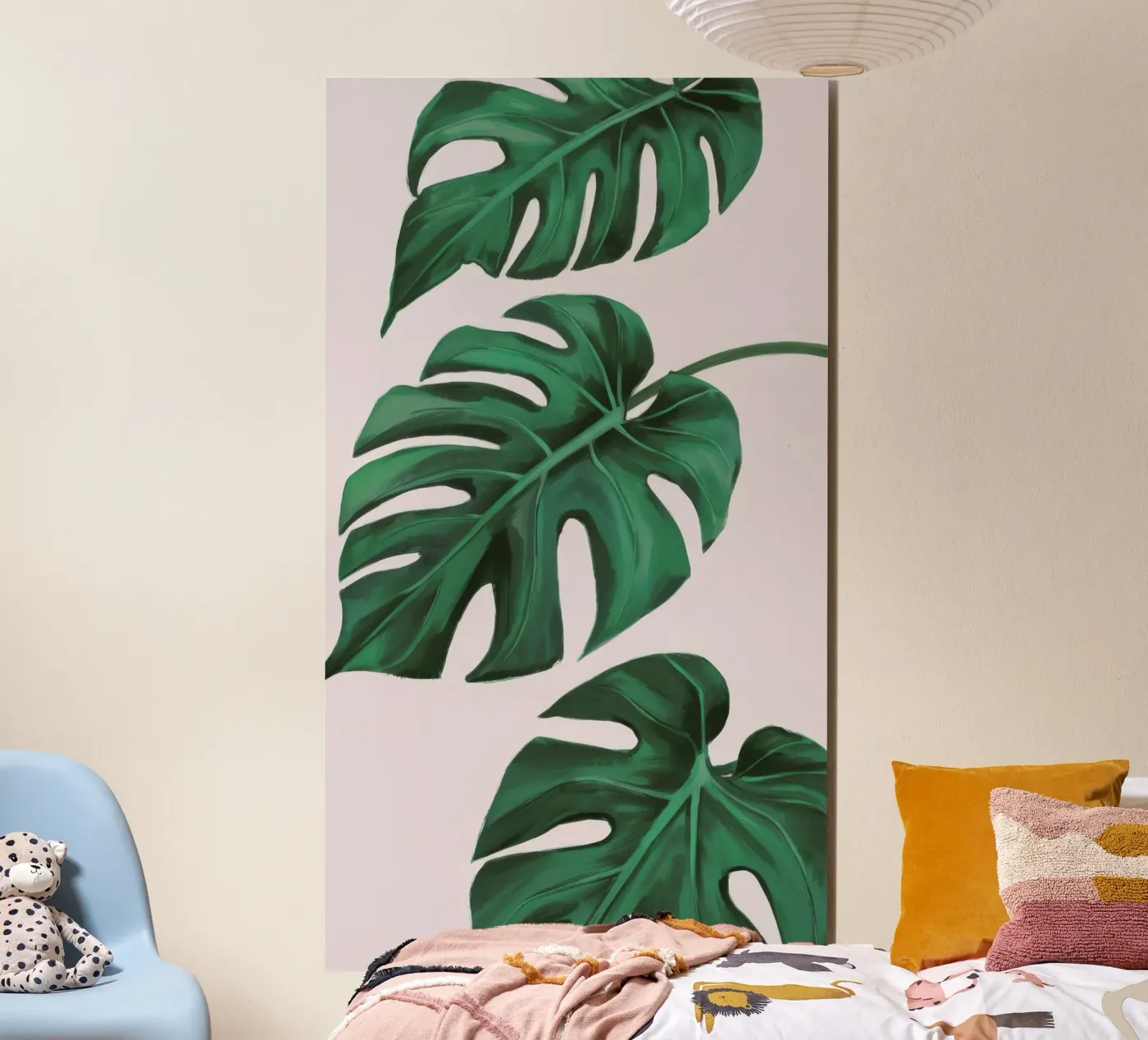 Studio sulle foglie di Monstera pannello forex da Pan Denim