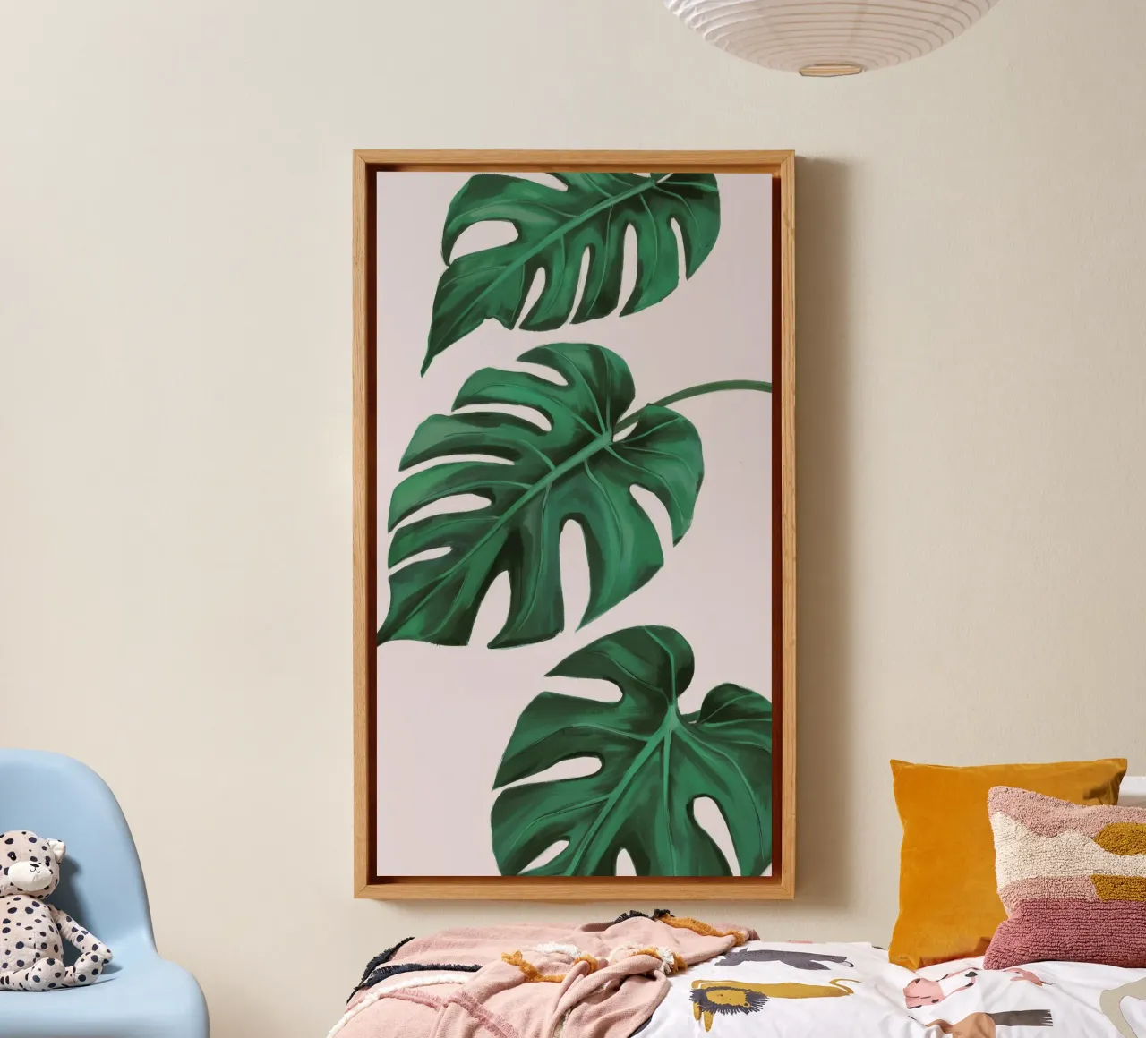 Studio sulle foglie di Monstera tela da Pan Denim