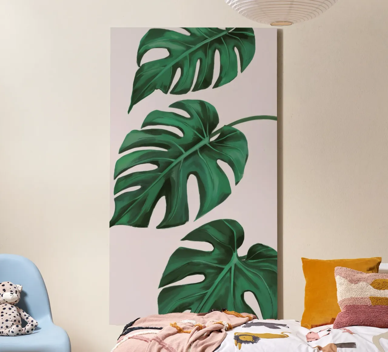 Studio sulle foglie di Monstera tela da Pan Denim