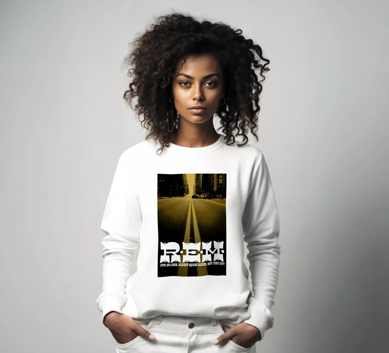 R.E.M. GIG POSTER sweatshirt by The Indoor Type