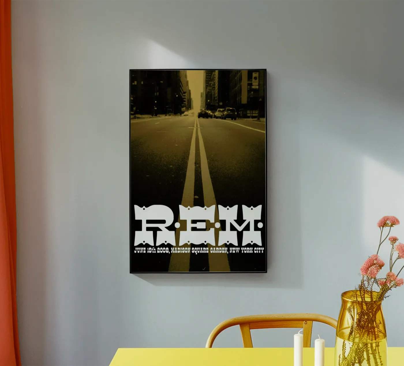 R.E.M. GIG POSTER plexiglass da The Indoor Type