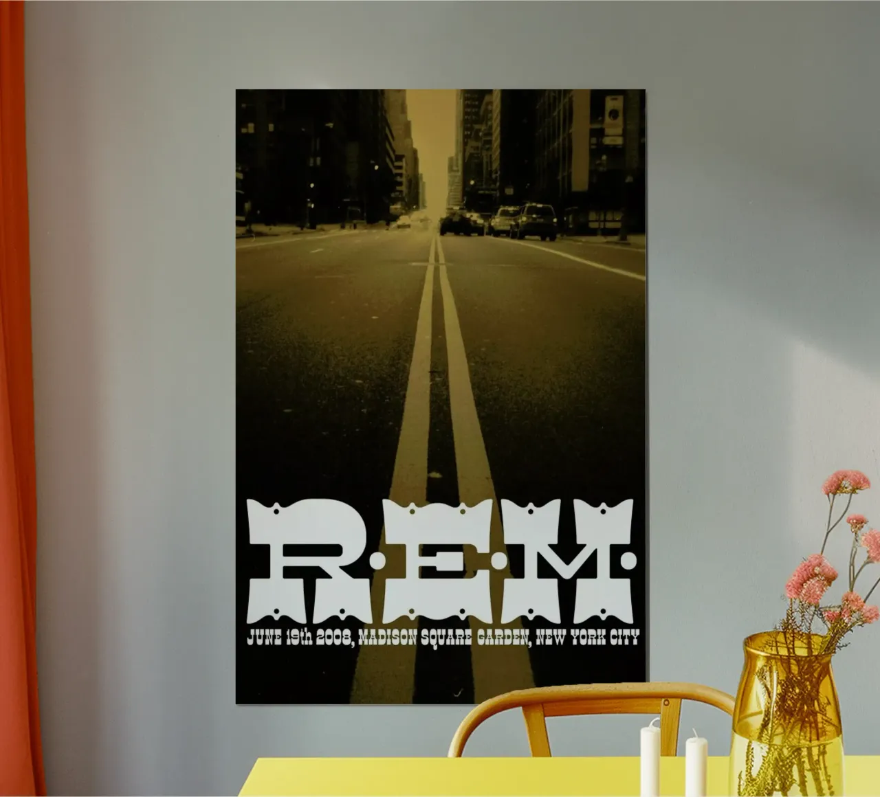R.E.M. GIG POSTER carta hahnemühle da The Indoor Type