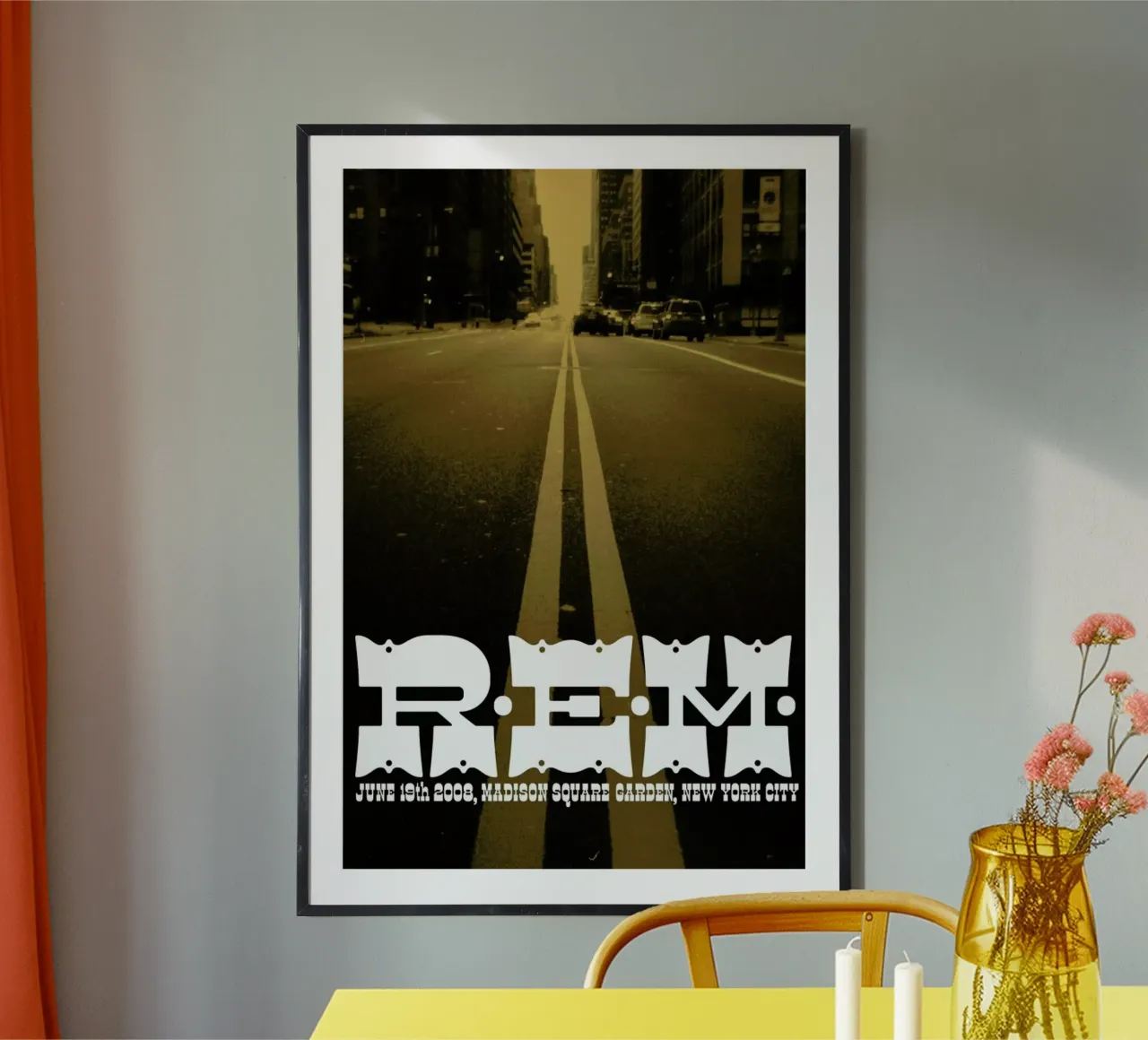 R.E.M. GIG POSTER carta hahnemühle da The Indoor Type