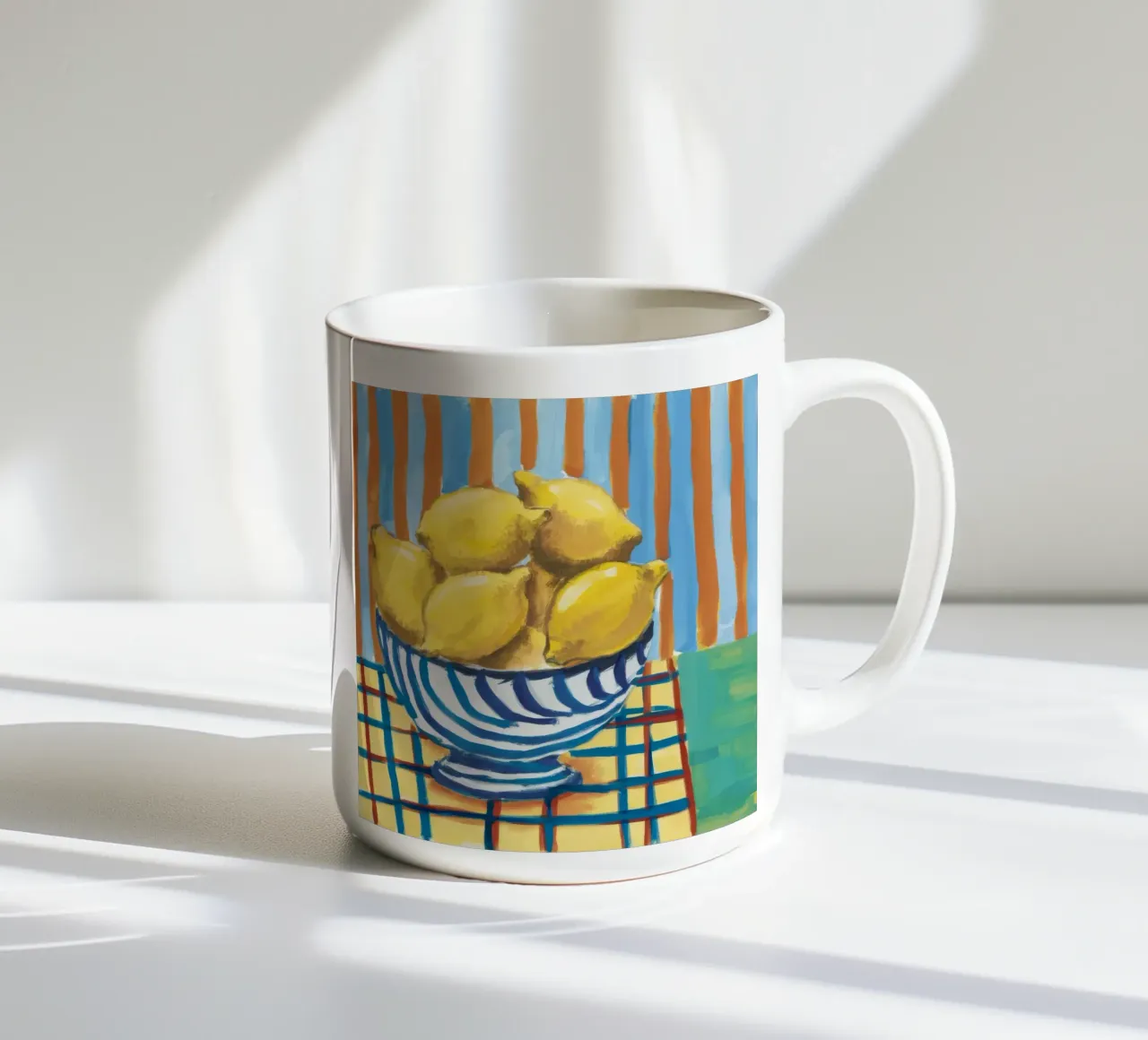 Bol de récolte au citron mug en céramique de Tiga Bersama