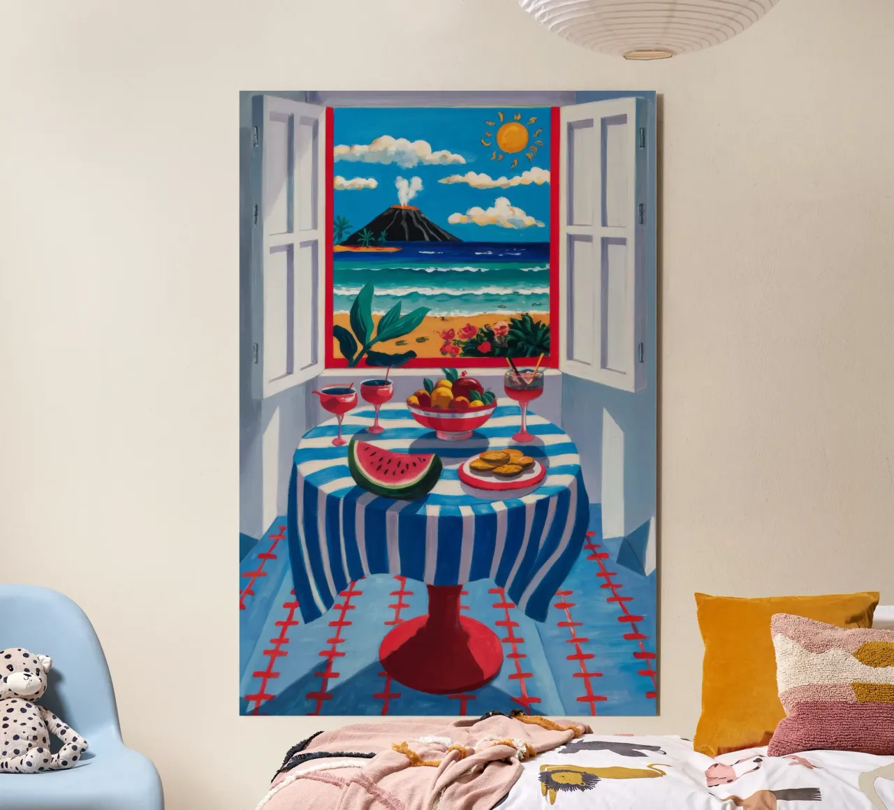 Pranzo con balcone sul mare alluminio dibond da Fable Tempa