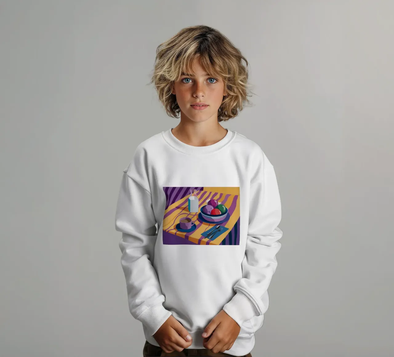 Amethyst Table Stillness kids sweatshirt by Tiga Bersama