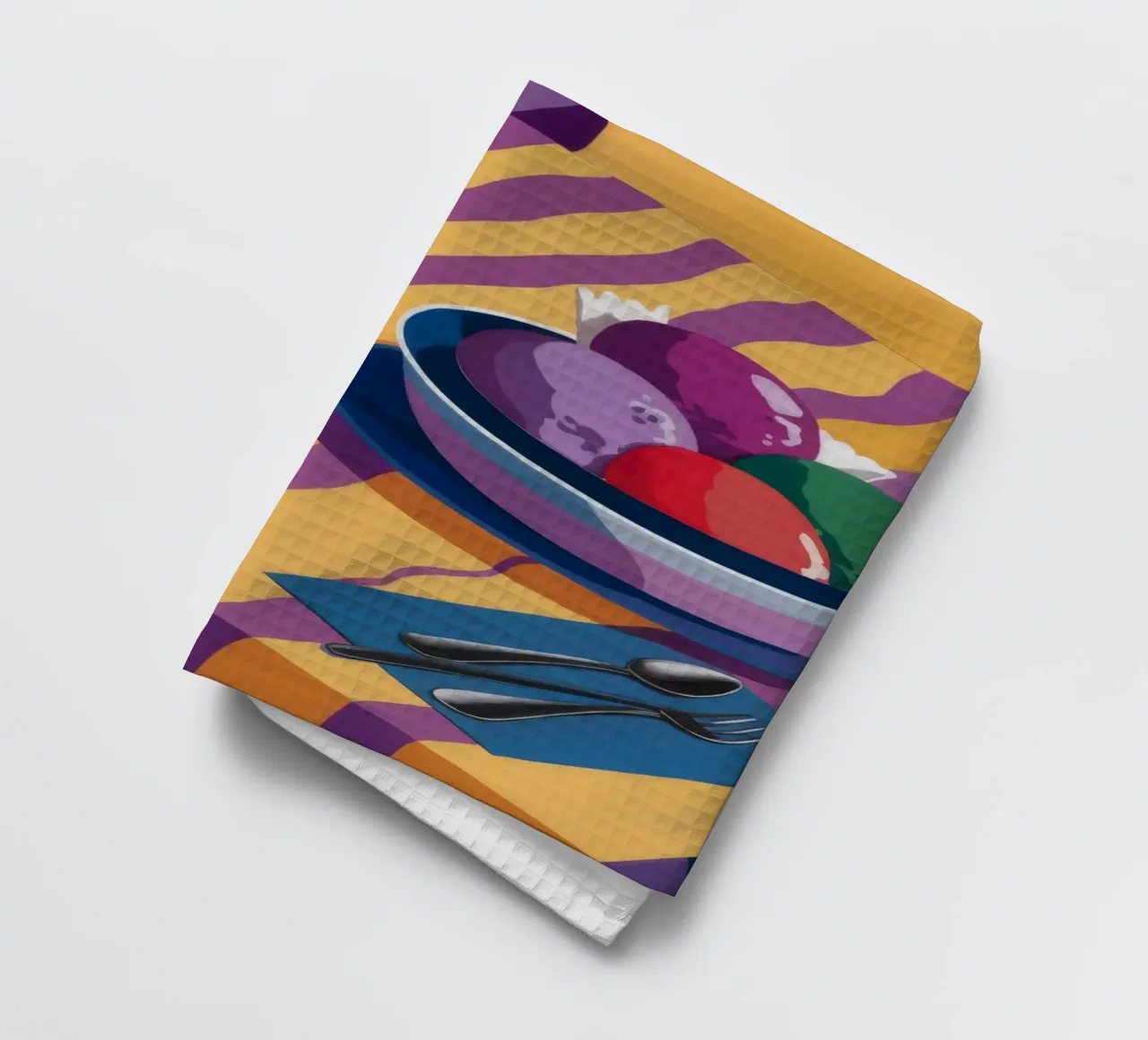 Amethyst Table Stillness tea towel by Tiga Bersama